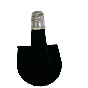 Antique Waite, Thresher Co. Sterling‎ Silver Thimble  Wave Scroll, Plain Rim 10